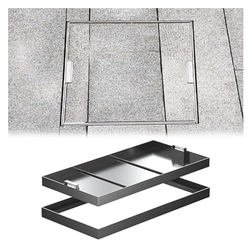 Couvercle de regard invisible en acier inoxydable pour aménager une terrasse propre