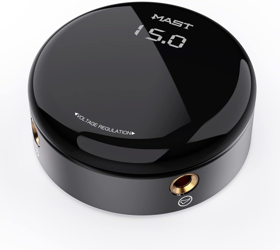 Mast Tattoo Power Supply, Halo2 Circle Digital Display Voltage, One Touch Easy Use for Tattoo Machine
