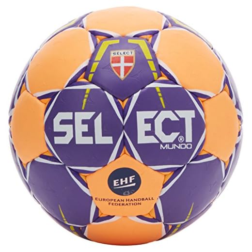 SELECT Mundo – Balón de Balonmano, Color Purple/Orange, tamaño 1