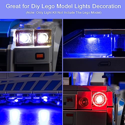 Image of Upgraded Led Light Kit Compatible with LEGO Speed Champions 2 Fast 2 Furious Nissan Skyline GT-R (R34) Race Car Toy Model Building Kit, Lights Compatible with LEGO 76917(Model Not Included)