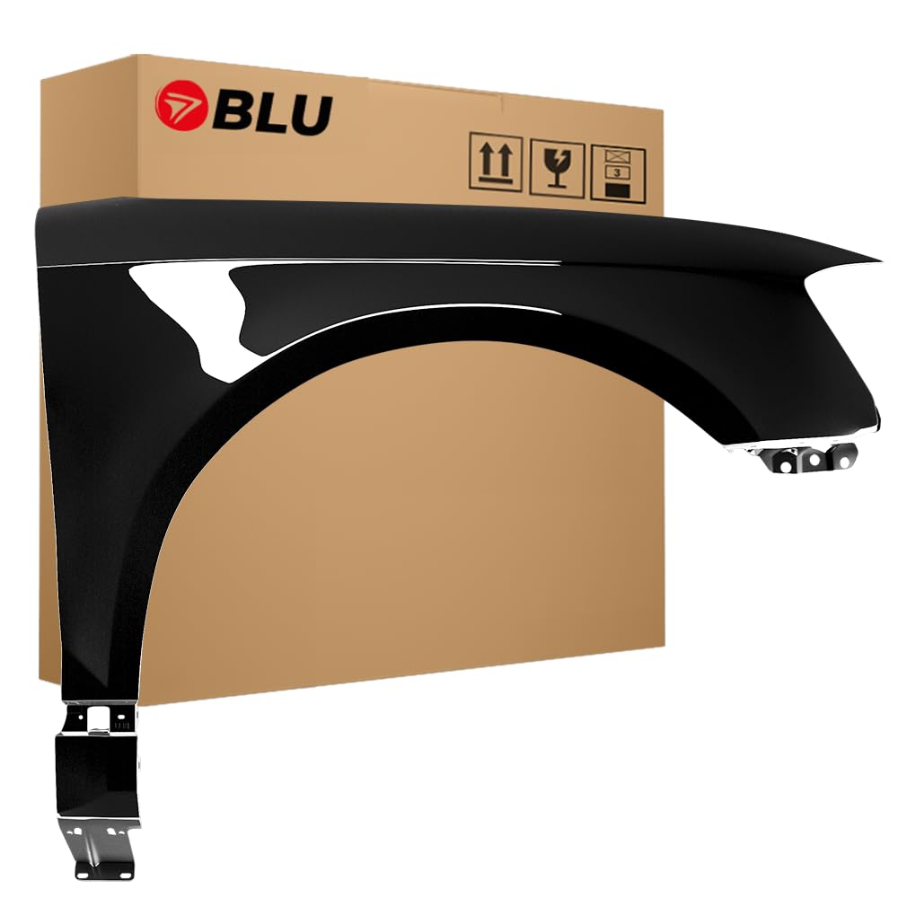 BLU Kotflügel Passend für Audi A3 8P II-generation LIFT LZ9Y Rechts Schwarz | 2008-2012 | Vorderseite Vorne | Lackiert | Einbaufertig