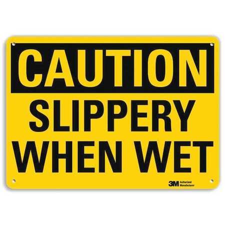 SmartSign "Caution - Slippery When Wet" Sign | 7" x 10" 3M Engineer Grade Reflective Aluminum