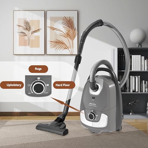 Akitas C11WT Bagged Canister Vacuum Cleaner, Wessel Turbo Brush for Pet Hair (Cat & Dog), HEPA Filtration, 33ft Cleaning Radius, with Retractable Cord and Wide Parquet Brush — view 4