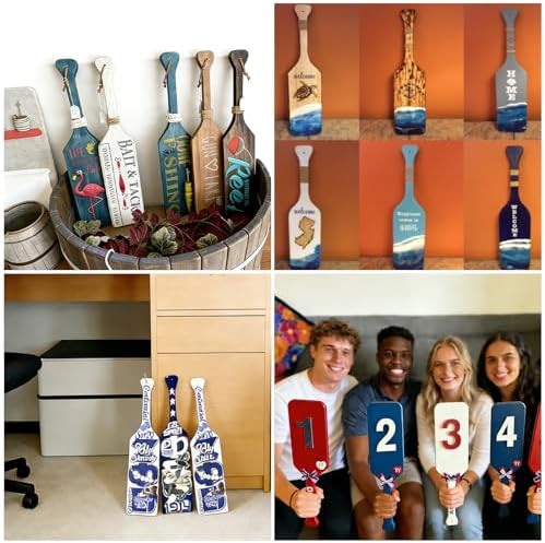 Falikoco 15 Inches Unfinished Wooden Paddle with Smooth Surface, Sorority Paddle Easy to Paint, Greek Paddle with Natural Texture, Fraternity Paddle Premium Solid Pine for Arts and Craft Projects — view 6