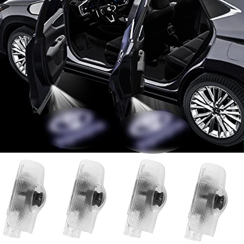 4 Pcs Led Car Door Lights Logo Projector Compatible For Highlander/Camry/Prius/Sienna/Tundra/Venza/4 Runner/Corolla/Alphard/Reiz/Crown/Sequoia /,3D Car Welcome Projector Lights #TOP30