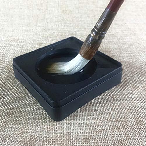 NUOBESTY 10pcs Chinese Calligraphy Stone Square Taditional Ink Stones with Cover Lid for Beginners Calligraphy Paintings Writings Practice Supplies