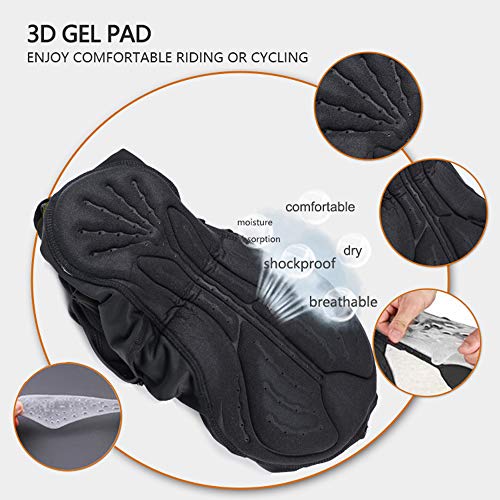 pedkit Calça de bicicleta masculina 3D acolchoada calça de ciclismo de estrada à prova de vento e me