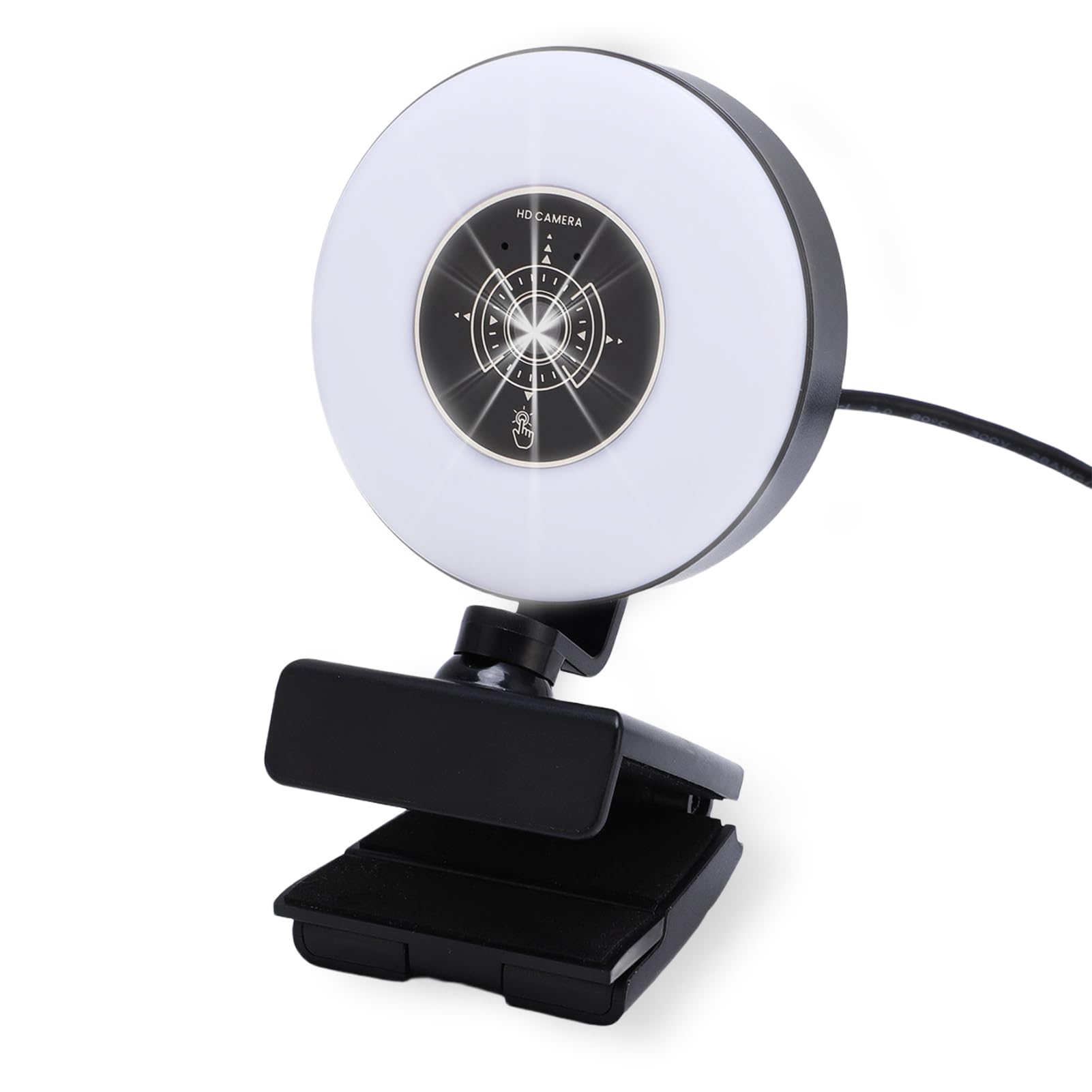 4K Kamera Internetowa z lampką i Mikrofonem Wypełniającym, Kamera Internetowa Auto Focus USB, Zdalne Sterowanie 1080p Kamera Komputerowa na PC Laptopowe Połączenia Wideo