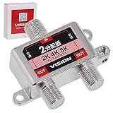 SEEK products VISION 分配器 4K 8K 対応 TV テレビ アンテナ 全端子電通型 3.2GHz F型 地デジ BS CS 衛星放送 分配 (2分配器)