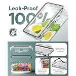 60 PCS Food Storage Containers with Lids Airtight, (30 Lids & 30 Containers) Leak proof Containers Set for Kitchen, Meal Prep, BPA-Free, PVC-Free Plastic, Microwave/Dishwasher Safe, Extra Labels & Pen - Image 3