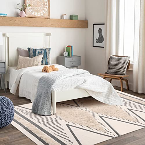 Kimode 5X7 Area Rug, Washable Rugs For Bedroom, Boho Farmhouse Woven Rug Indoor And Outdoor, Lightweight Large Rug For Living Room Bedroom Dining Table Nursery Room Office #TOP1