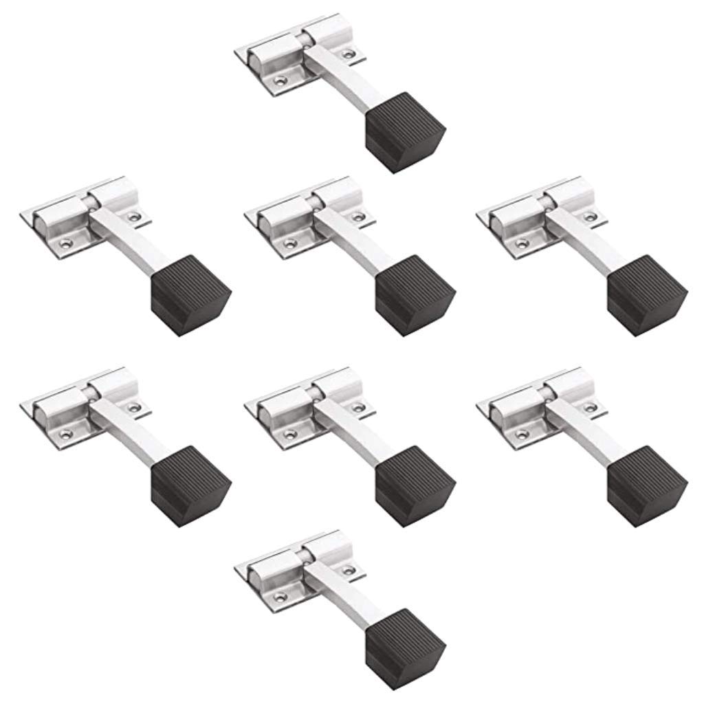 Sun Shield Stainless Steel Single Square Rod Rubber Door Stopper for Home (4 Inch, Chrome Finish) - 8 Pcs (B08TV1LLSV) Amazon Price History, Amazon Price Tracker