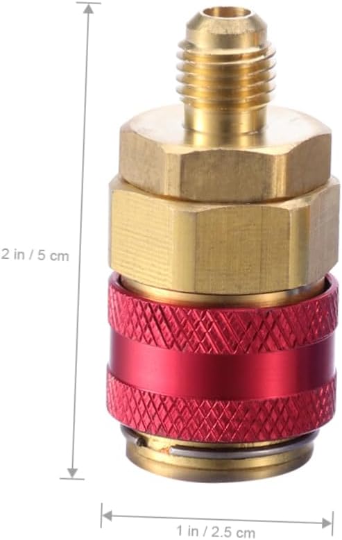 ABOOFAN 2Pcs Car Air Conditioning Quick Connectors High Low Pressure Coupler Adapter Red Blue for Easy Identification and Fast Charging