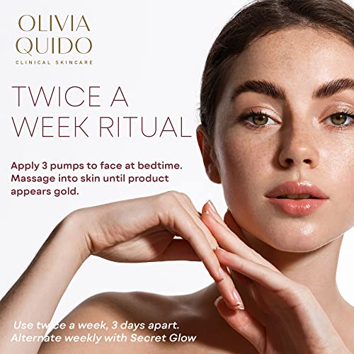 Olivia Quido Clinical Skin Care Secret Gold 24K Mask | Anti-Aging Night Cream For Face And Neck | Tightens Wrinkles & Fine Lines | Whitens Dark Spots, Melasma & Acne Scars | Non-Comedogenic Night Mask #TOP6