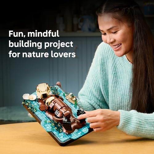 LEGO Ideas Floating Sea Otters Building Sets for Adults - Room or Office Decor for Women & Men, Ages 18+ - Gift Ideas for Birthday - 21366 - 2
