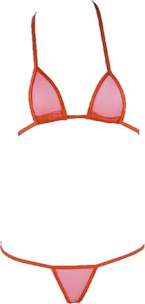 LinvMe Womens See Through Mesh Micro Bikini Extreme Slutty G-String Thong Lingerie