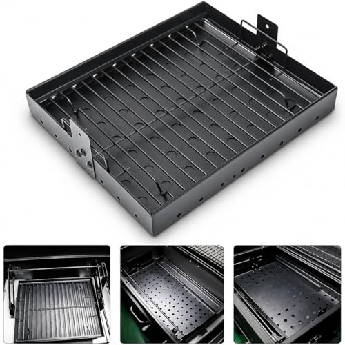 Hisencn Stretchable Charcoal Tray 15-28 inches for 47183T-21 PS9900 Black High-Temperature Coating Charcoal Basket for HC4518L PS9500 8500 6800 6500 SH19030119 SH19030219 SH9916 Replacement Parts