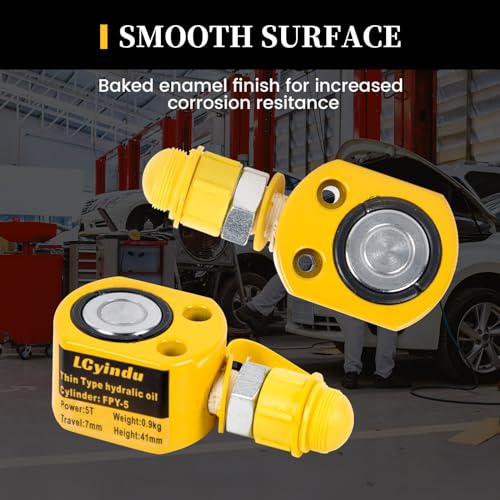 Image of 5T Low Profile Stroke Hydraulic Ram Cylinder Jack 0.28 inch Stroke FPY-5 Single-Action Lifting Cylinder Jack Mini Protable Porta Power Ram for Machinery and Industry