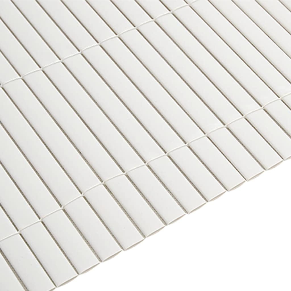 vidaXL Gartenzaun Doppelseitig Weiß 1,8x3 m PVC, Sichtschutzmatte, Sichtschutz, Zaun, Sichtschutzzaun, Windschutz, Windschutzmatte, Sonnenschutzmatte
