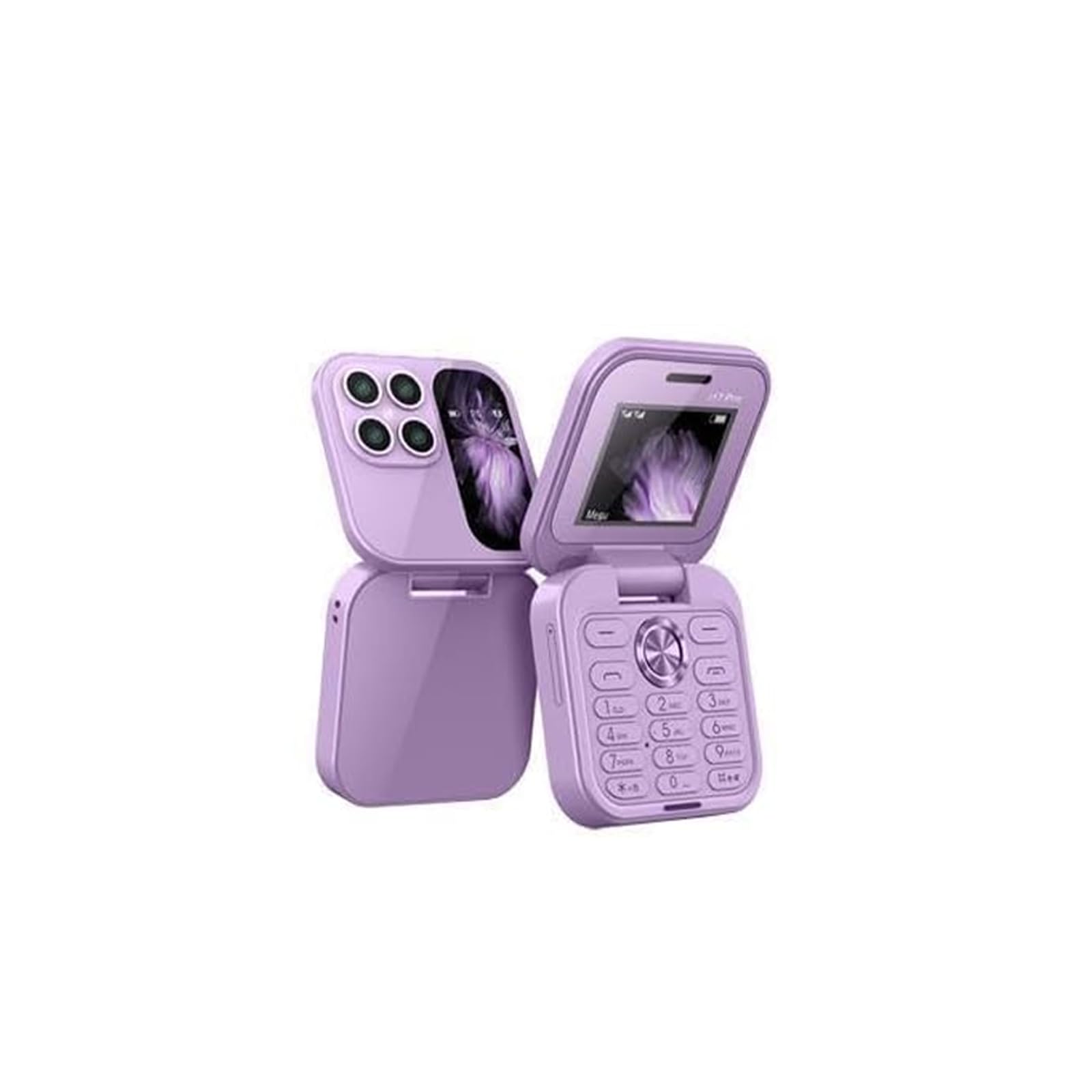 I17pro Mini Flip Phone Keypad Non-smartphone Elderly Phone (Pink