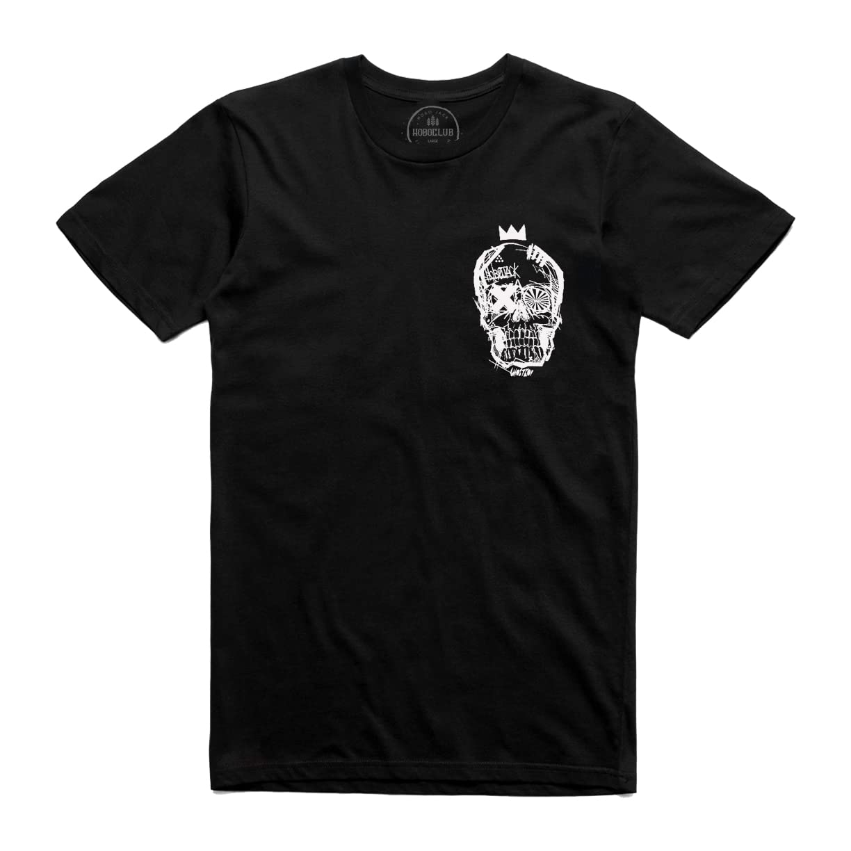 Hobo Jack Men's Black - Ghost Koi Collab - Crazy Jack - T Shirt (Large)
