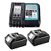 Produktbild 2Stk BL1850 18V 5Ah Ersatz Akku + DC18RC 3A 18V Ladegerät mit LED-Bildschirm für Makita BL1850 BL1860B BL1860 BL1840 BL1845 BL1835 BL1830 LXT-400 Batterie DC18RA DC18RD