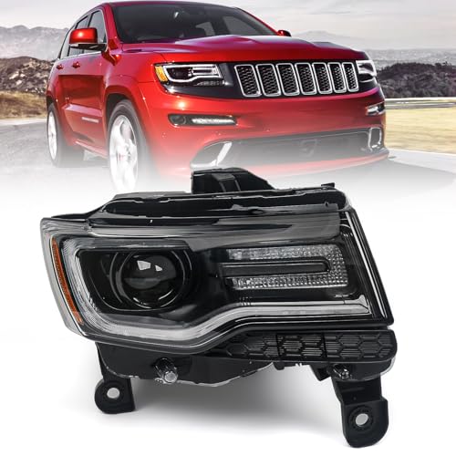 Huray Right HID Headlight for Jeep Grand Cherokee 2014-2016 Black Housing