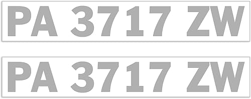 Miniatura 10 de VWAQ Juego de 2 calcomanías personalizadas, números de registro y letras, CVD6 (verde lima)