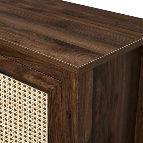 Image of Solid Sheesham Wood TV Unit for Living Room | TV Stand | TV Cabinet with Storage for Living Room and Hotel Furniture (Walnut Finish-01)