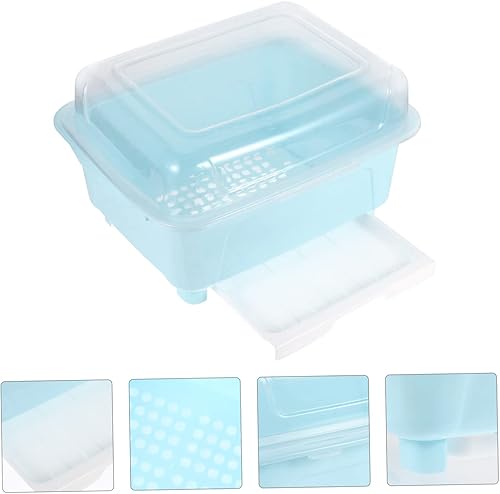 Miniatura 8 de STOBAZA Organizador de escurridor de platos, caja de almacenamiento de cubiertos, soporte para palillos, recipiente de drenaje