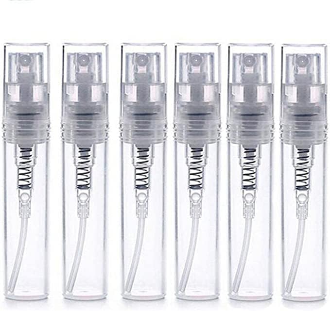 Hunky Dory 5pcs 5ml Mini Clear Transparent Empty Plastic Pocket Pen Spray Bottle Refillable Bottle Sanitizer, Toner, Perfume, Lotion, Moisture, Oil, Costemic, Travel use