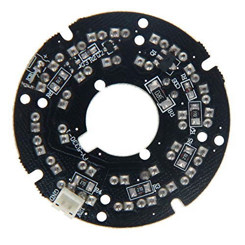 Bettomshin 1 peça OD 2,1 polegadas 30 LED IR infravermelho placa iluminadora, lâmpada de placa redon