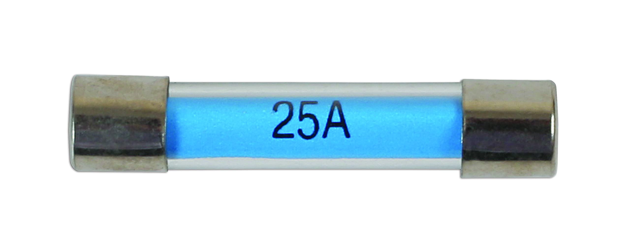 CONNECT 30499 Glass Auto Fuses 25A 100 Pcs Quick Blow 6.35mm x 30mm Protection