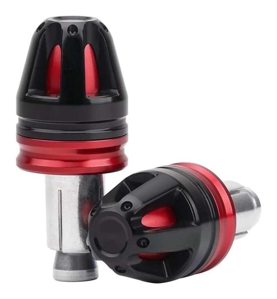 Tapón extremo manillar Ninja 1000SX para mitigar vibraciones y caídas en moto rojo