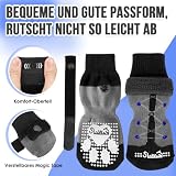 SlowTon 2 Paar Indoor Anti-Rutsch Socken für Hunde, weicher Verstellbarer Pfotenschutz mit Klettverschluss für Hartholzböden in Innenräumen, Hundesocken für kleine, mittlere große Hunde