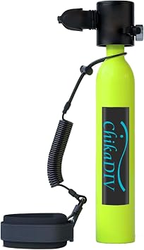 Mini Scuba Tank 0.5L Portable Diving Tank with DOT Certification Reusable Under Water Breathing Pony Bottle Diving Entertainment Boat Cleaning Backup Air Supply