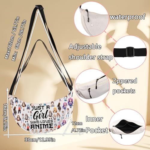 LEVLO Anime Fans Crossbody Bag Anime Lover Gift Just A Girl Who Really Loves Anime Shoulder Bag Cartoon Anime Merch2