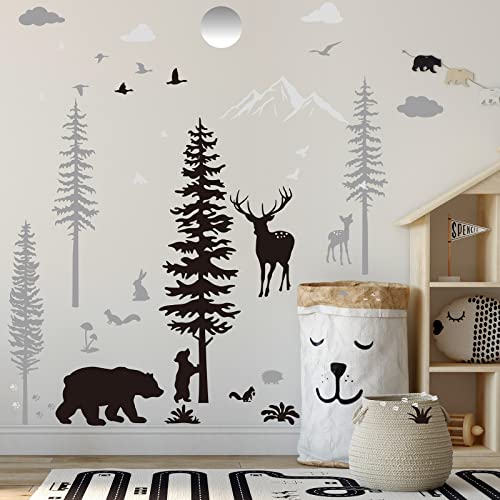 Vinilos Decorativos Bosque Montaña 5 Hojas 90x33 cm miniatura 2