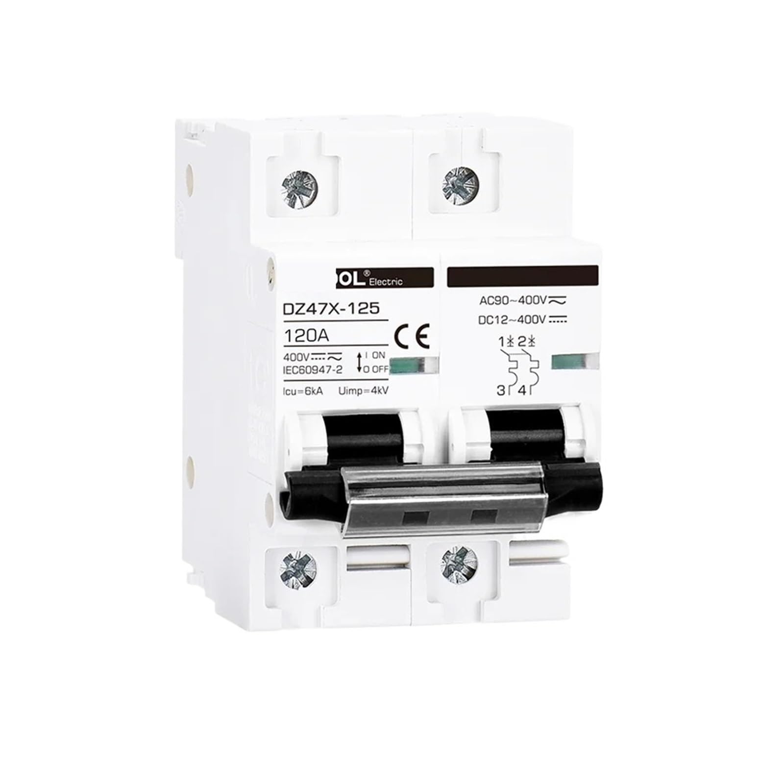 Disjoncteur CC CA 400V 100A magnétothermique pour tableau électrique - 7