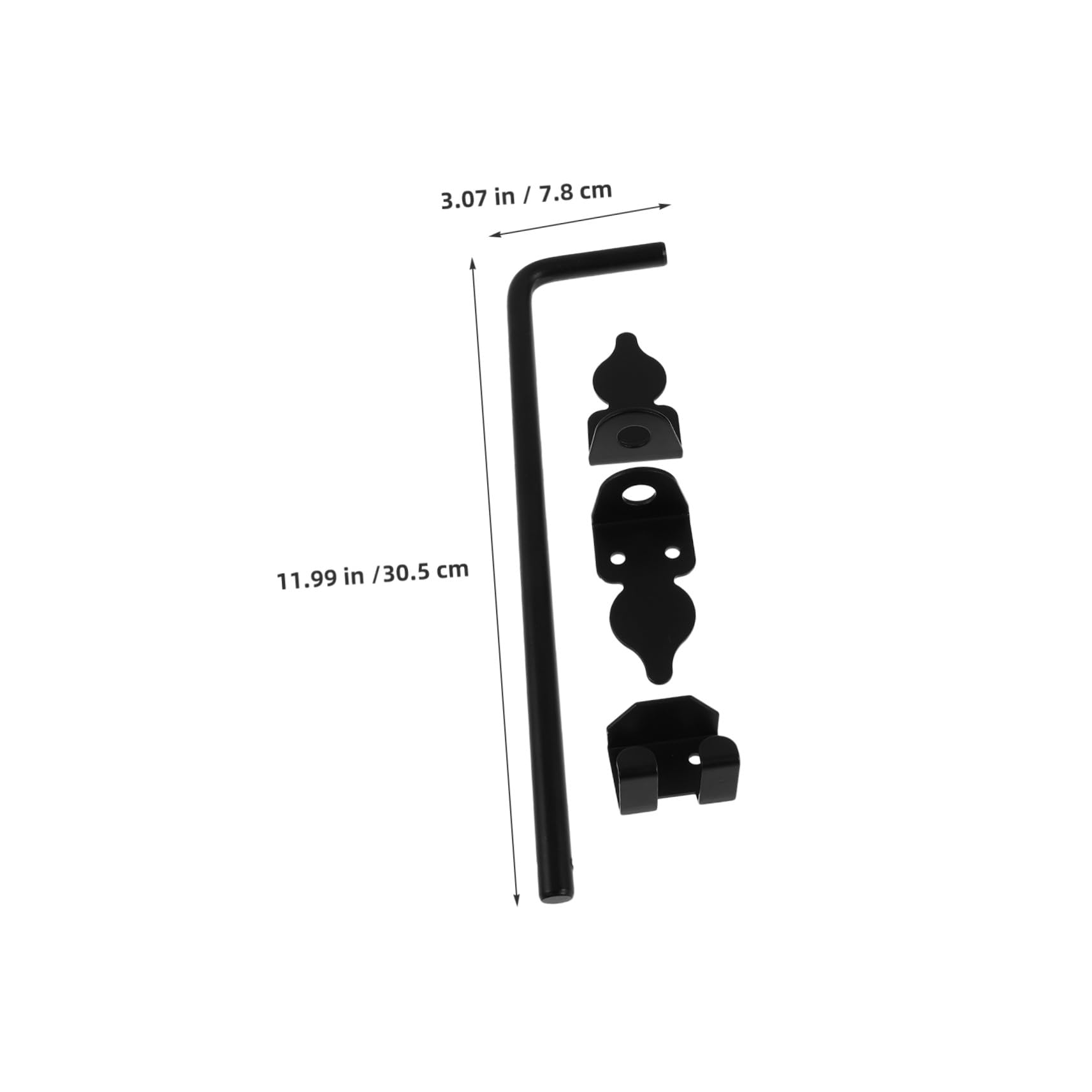 Boulon à Canne Robuste 12 Pouces pour Portail de Jardin Extérieur