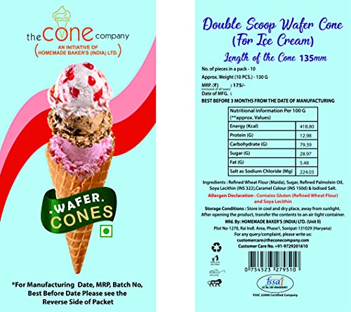 Image of The Cone Company-Wafer cones (135 MM) (10 PCS)