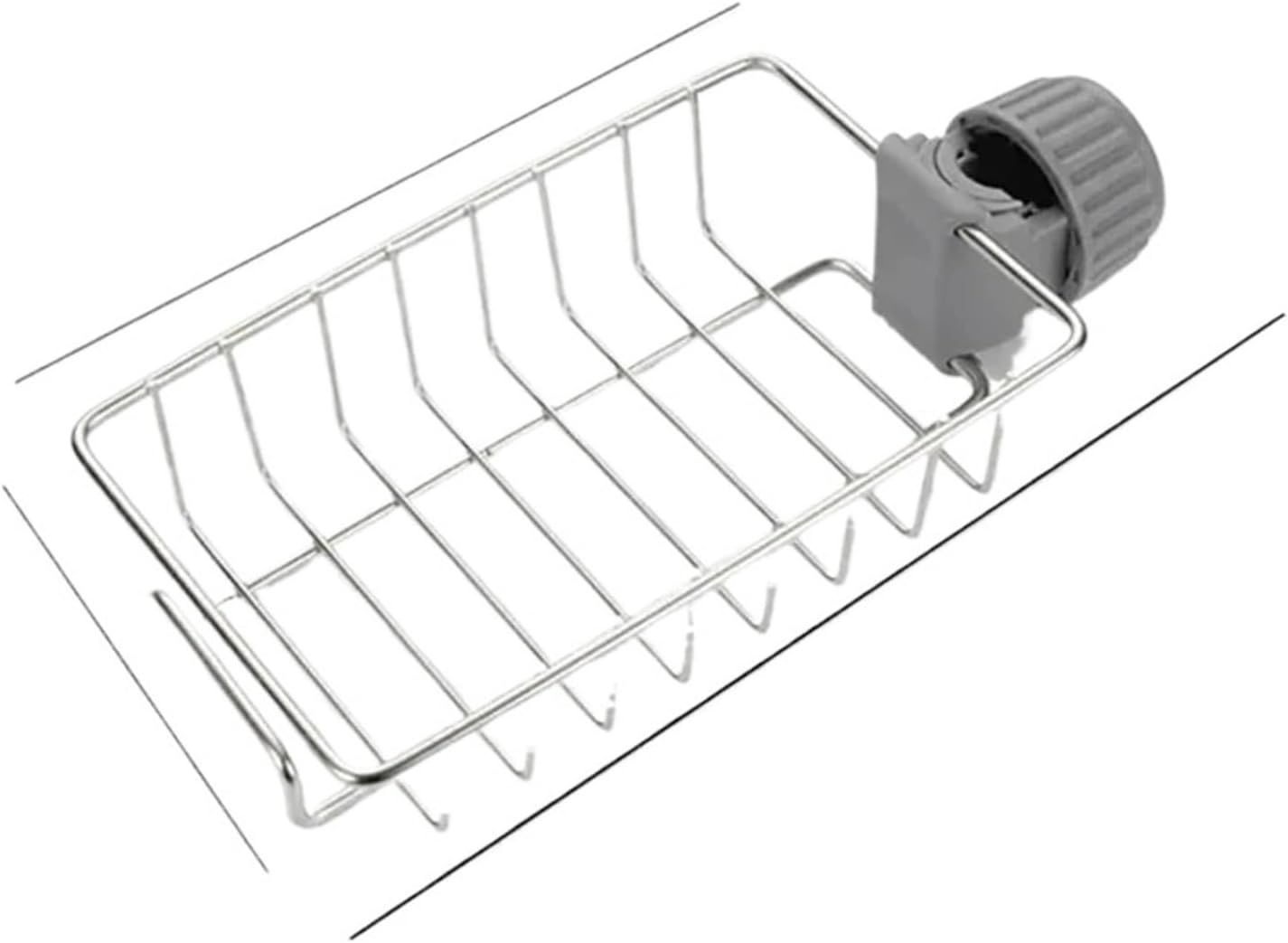 Kitchen Stainless Steel Sink Drain Rack Sponge Storage Faucet Holder Soap Drainer Towel Rack Shelf Organizer Kitchen Accessories(Faucet Extension B)