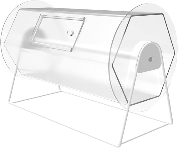 FixtureDisplays Raffle Drum Poker Raffle Drum Ticket Drawing Tumbler Casino Ballot Box Lottery Games Bingo, Holds 120 Ping Pong Balls, 16"w x 12"h x 9"d. Drum Size: 9" Diameter 13029-NF