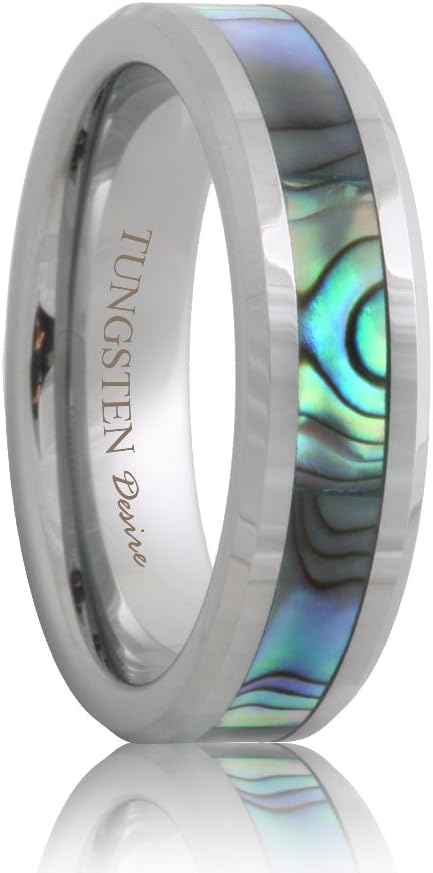 Lakewood Tungsten Wedding Ring with Mother of Pearl Inlay