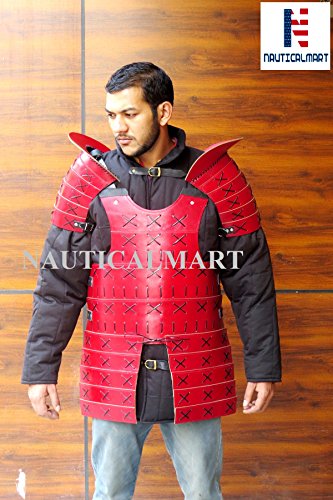 NauticalMart Leather Samurai Armor with Pauldrons Medieval Armour