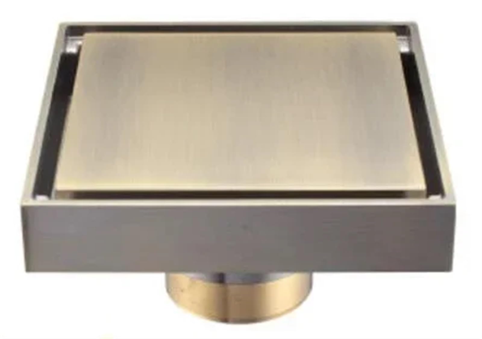 Floor Drain Shower Drain Bathroom Floor Tile Insert Square Anti-odor 100X100 for Hair Waste Bathroom(Antique bronze)