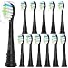 Toothbrush Replacement Heads for Philips Sonicare, Black-12 Pack