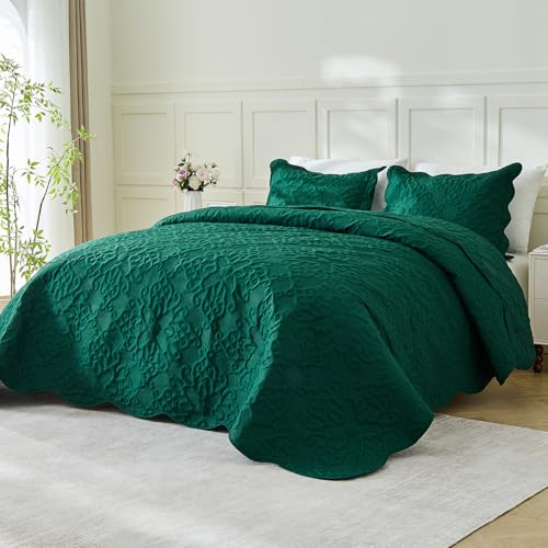 Image of Kingnex Oversized King Bedspreads 128x120 Rain Forest Green