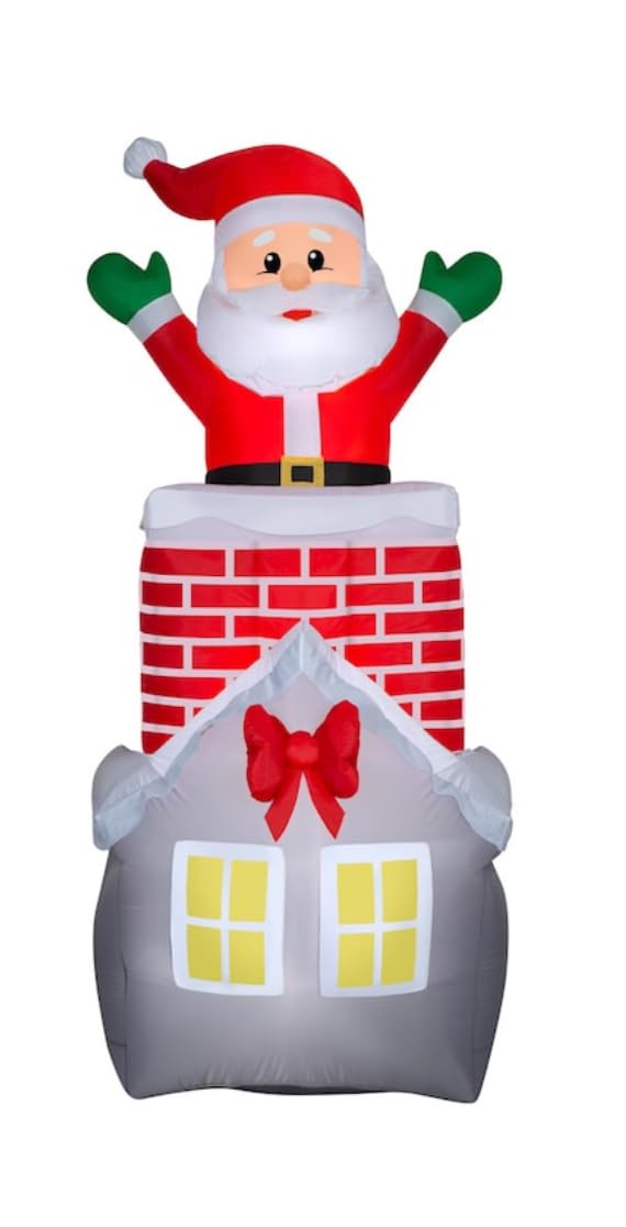 Photo 1 of Animated Santa in Chimney Christmas Inflatable by Gemmy