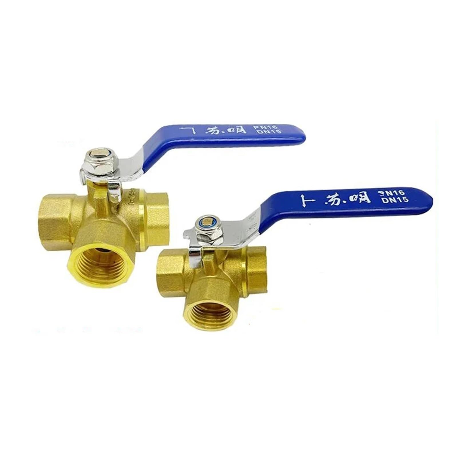 Adaptador esférico del tanque de agua, Adaptador de conector de válvula de bola de latón de tres vías, puerto completo de hilo femenino BSP de 1/4 ", 3/8", 1/2 ", 3/4", 1 ", for agua, aceite, aire y G